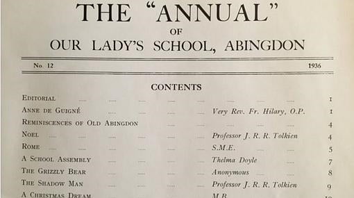 Índice de la revista de la escuela, publicado por la BBC