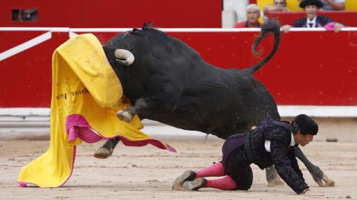 Manuel Escribano, en un momento de apuro