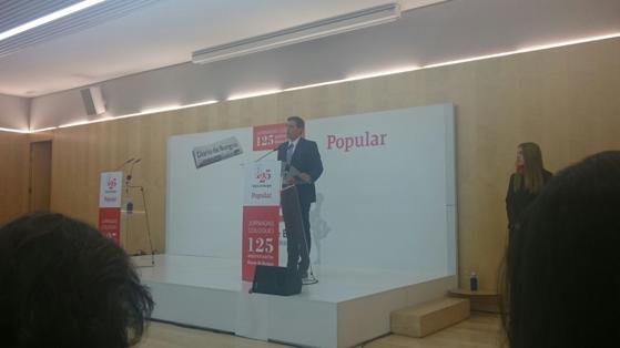 Rivera durante el desayuno informativo organizado por «Diario de Burgos»