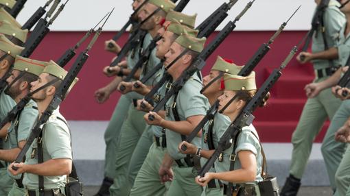 Legionarios durante el desfile del pasado año