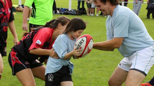 June en uno de sus entrenamientos inclusivos
