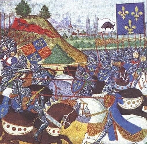 Pintura mal interpretada de la batalla de Patay