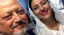 Khashoggi y su esposa Hanan El Atr