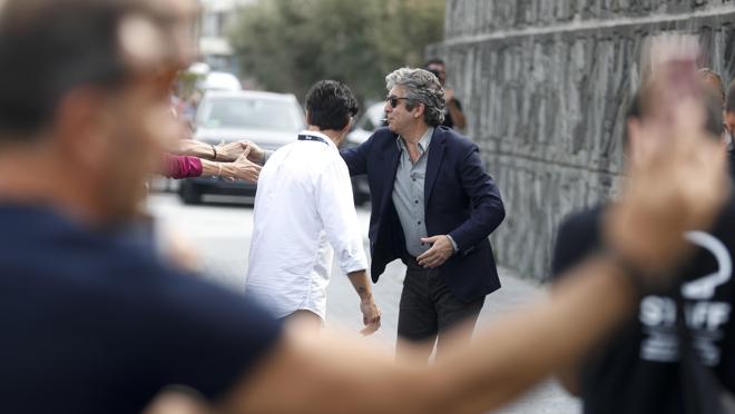Darín, con los seguidores en San Sebastián