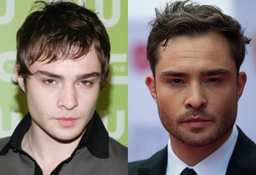 Ed Westwick en 2007 y 2019