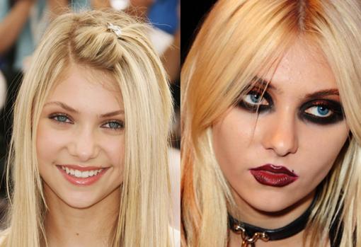 Taylor Momsen en 2007 y 2019