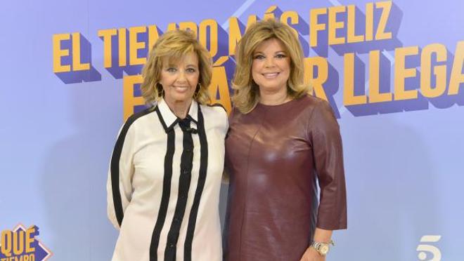 Terelu Campos y María Teresa Campos en la presentación de «¡Qué tiempo tan feliz!»