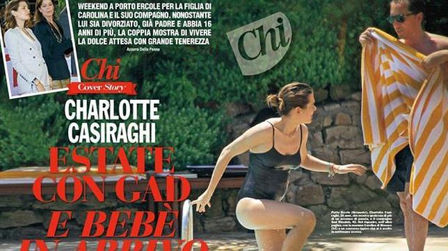 Imagen de Carlota saliendo de la piscina y luciendo «tripita»