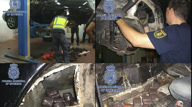 Detienen a una pareja con 60 kilos de hachís ocultos en un coche en Almería