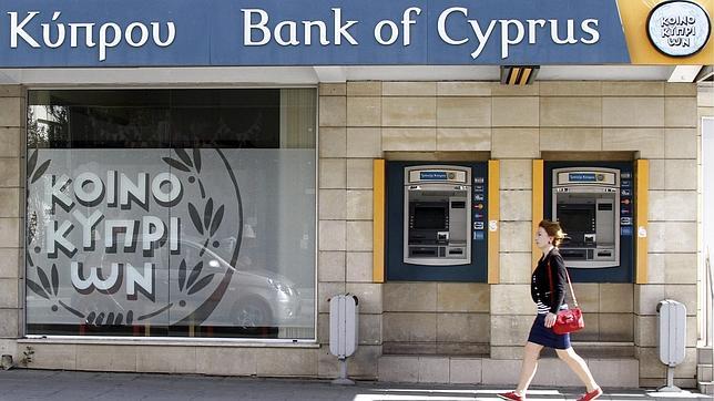 Sucursal del Banco de Chipre en Nicosia, que fue rescatado en abril de este año