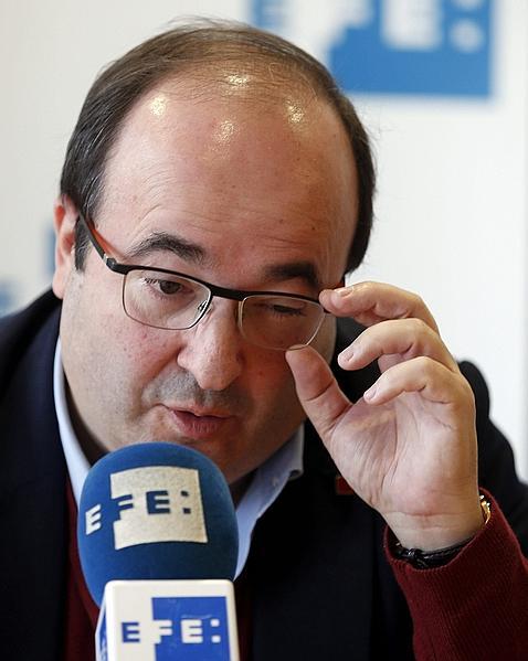 Miquel Iceta, durante la entrevista