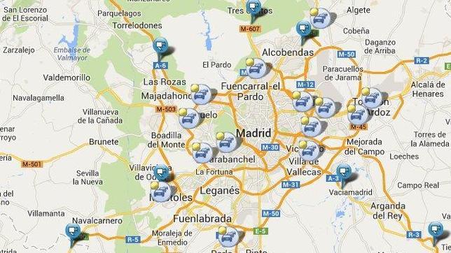 zona norte de madrid mapa En directo: Tráfico intenso en la zona norte de Madrid capital