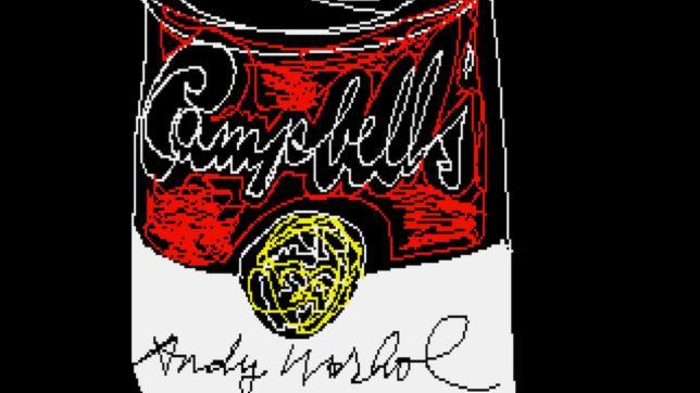 Versión de una de las famosas latas de Campbell's de Andy Warhol