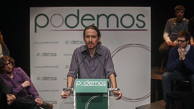 Pablo Iglesias, durante un discurso de Podemos