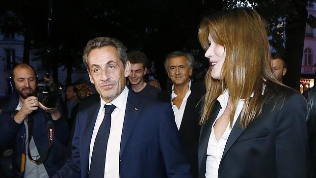Sarkozy y Burni, a su llegada a un teatro parisino el pasado 12 de septiembre