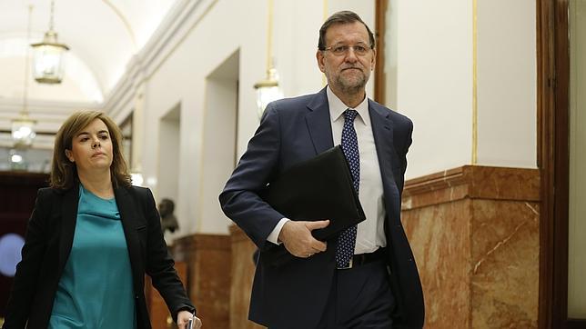 Soraya Sáenz de Santamaría y Mariano Rajoy