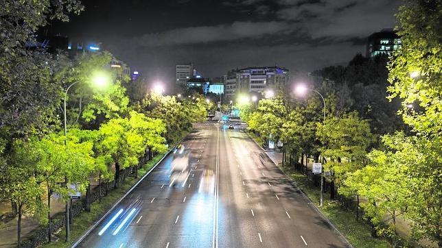 Paseo de la Castellana, donde se cambiará el alumbrado