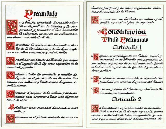 Edición facsímil de la Constitución de 1978