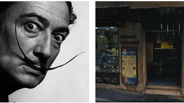 Salvador Dalí y la tienda Aquarium de Madrid.
