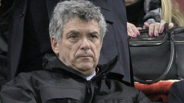 Ángel María Villar, durante un partido de la selección española