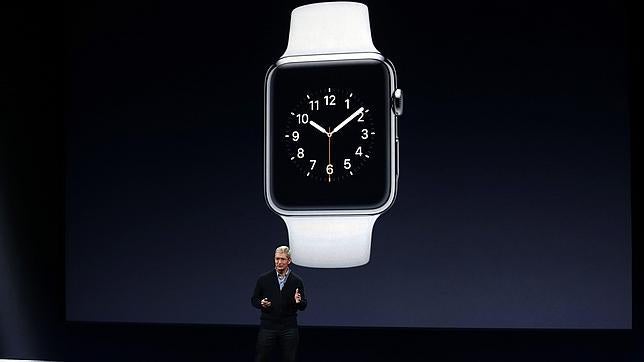Tim Cook, durante la presentación del nuevo Apple Wacth