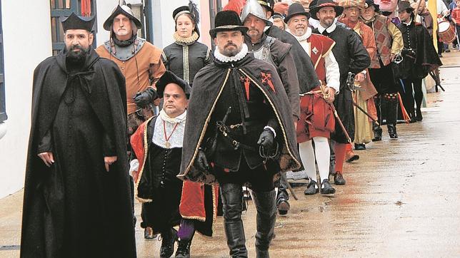 Comitiva festiva en San Agustín (Florida) en la celebración dedicada a su fundador, Pedro Menéndez de Avilés