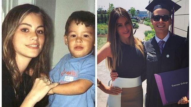 sofia vergara celebra la graduacion de su hijo manolo junto  joe