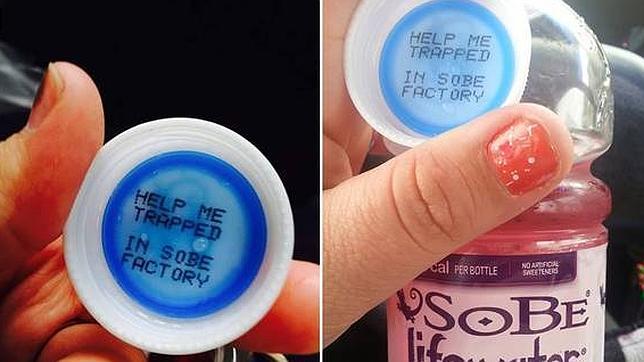 En la imagen se ve uno de los mensajes encontrados: «Ayúdame, estoy atrapada en la fábrica de Sobe»