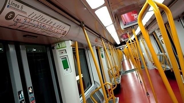 Instantánea de un vagón de la línea 6, actualmente en obras junto con el MetroSur