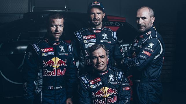 El equipo Peugeot Total para el Dakar 2016 al completo