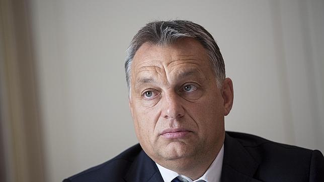 Orban durante la entrevista con ABC en Madrid