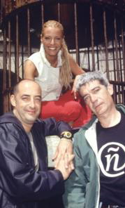 Paula Vázquez, junto a Félix Álvarez y Óscar Ladoire