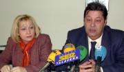 Jesús Fernández Vaquero y Nieves Arriero, ayer en Talavera. Abel Martínez