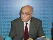 José Saramgo, ayer, durante la presentación del libroBELÉN RODRIGO