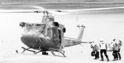 Los heridos son evacuados en helicóptero al puesto médico