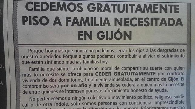 La pareja que cede un piso en Gijón a una familia necesitada: «Nos sentíamos con la obligación moral»