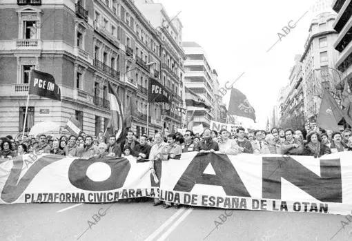 Manifestación anti OTAN en Madrid.