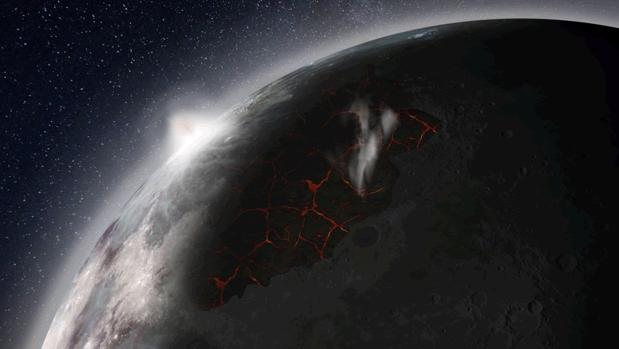 La Luna sufrió erupciones volcánicas tras su formación