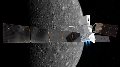 Sonda BepiColombo. Actualmente, viaja a Mercurio impulsada por sofisticados motores iónicos