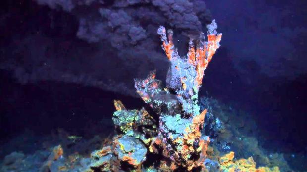 Una fuente hidrotermal de donde se cree pudo surgir la vida hace 4.000 millones de años