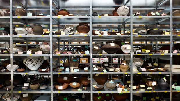 Algunos envases celtas almacenados en el museo estatal de Württemberg (Alemania)