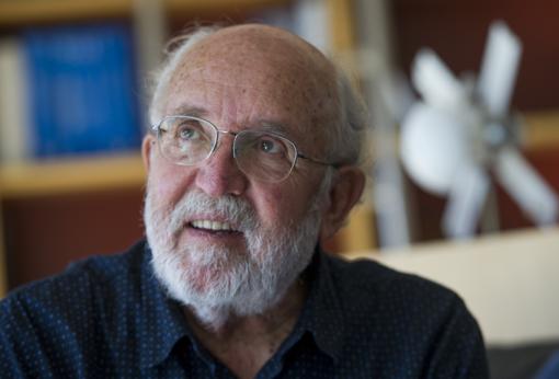 Der Nobelpreis für Physik 2019 Michel Mayor, während des Interviews