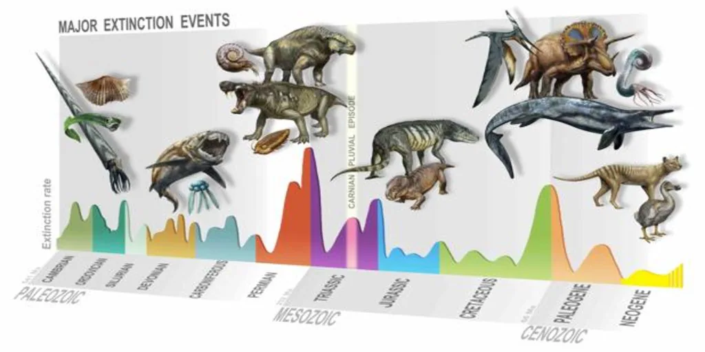 Identifican una sexta gran extinción masiva, la que impulsó el reinado de  los dinosaurios