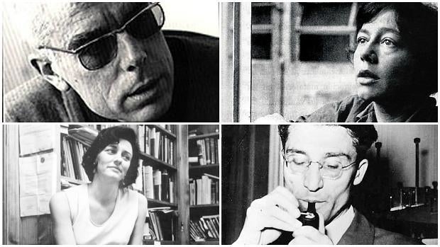 De izquierda a derecha y de arriba a abajo: Gabriel Ferrater, Alejandra Pizarnik, Anne Sexton y Cesare Pavese