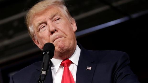 Donald Trump durante un mitin