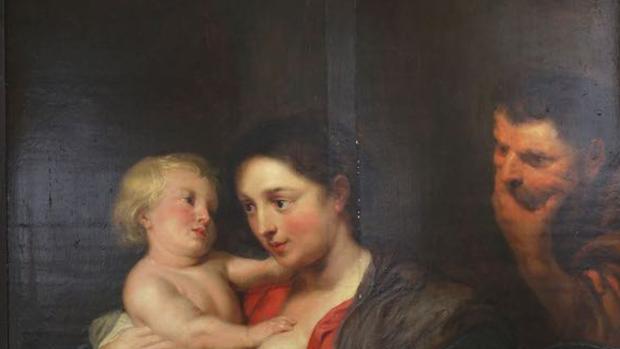 Detalle de una de las obras robadas de Rubens