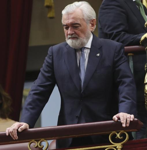 Villanueva, en la tribuna de invitados del Congreso, el pasado jueves