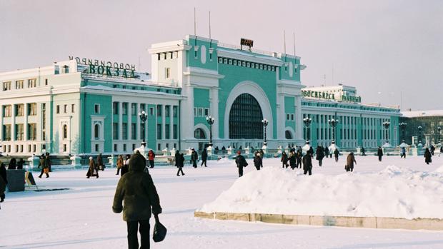 EStación de tren de Novosibirsk, capital de Siberia
