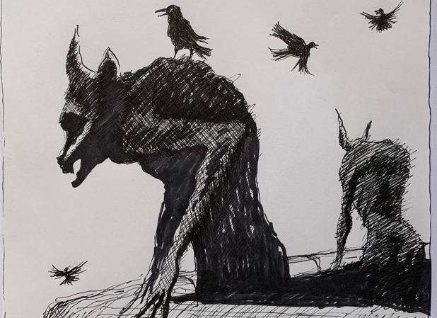 Dibujo de las gárgolas de Notre Dame obra de Arturo Franco Taboada
