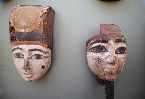 Máscaras halladas en las tumbas